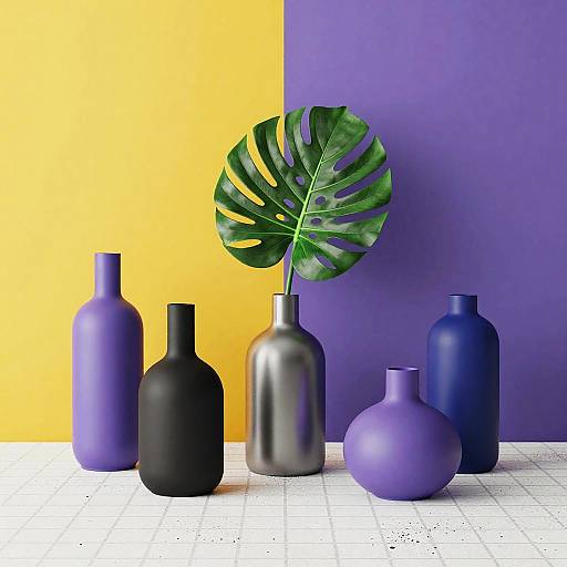 Modern Geometric Tropical Still Life