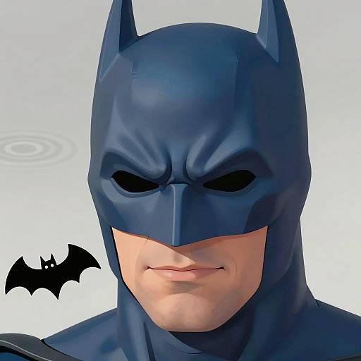 Batman-Inspired Character in Blue Mask