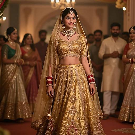 Elegant Indian Woman in Bridal Attire