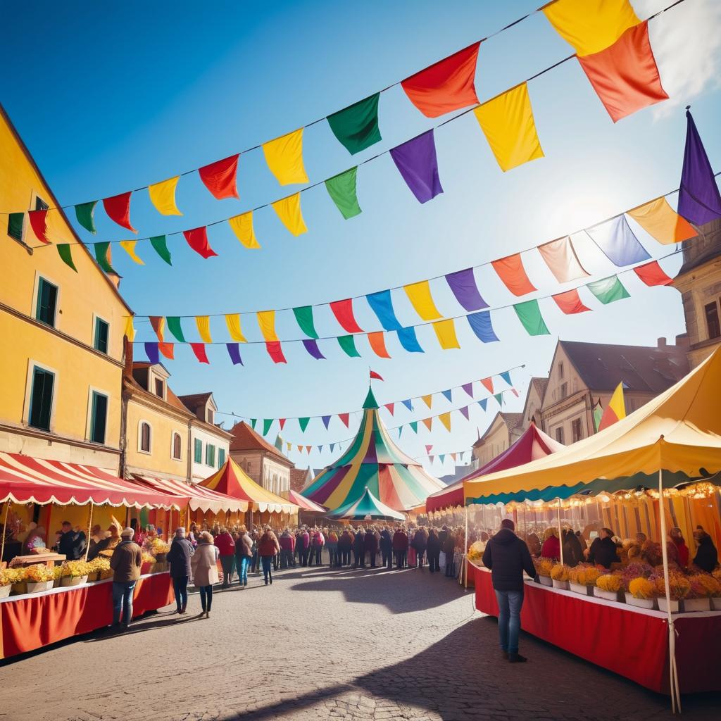 Vibrant Carnival Celebration in Town Square