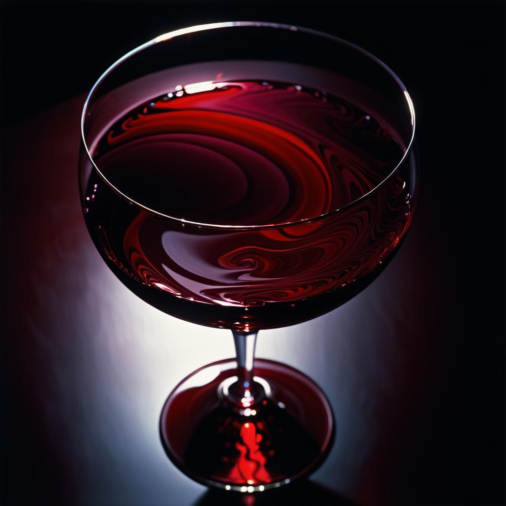 Chiaroscuro Elegance: Velvet Wine Photography