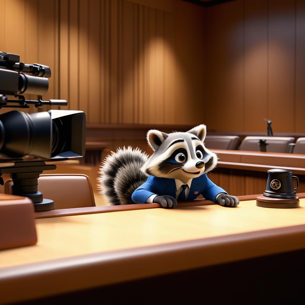 Whimsical Pixar Courtroom Adventure