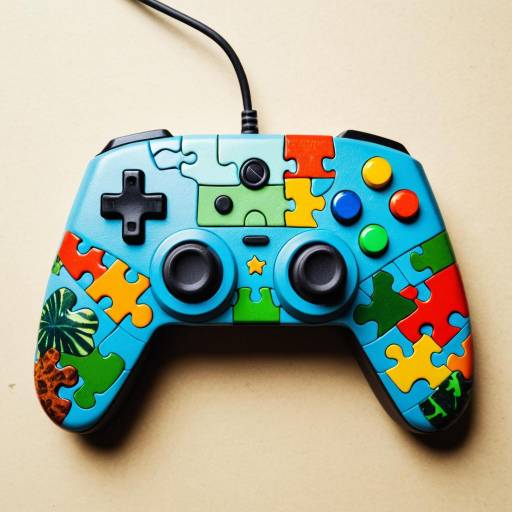 Colorful Puzzle Piece Video Game Controller