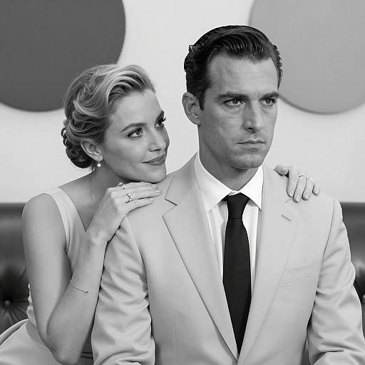 Elegant Black and White Couple Portrait