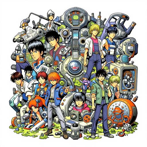 Sci-Fi Cartoon Art with Hidden Details