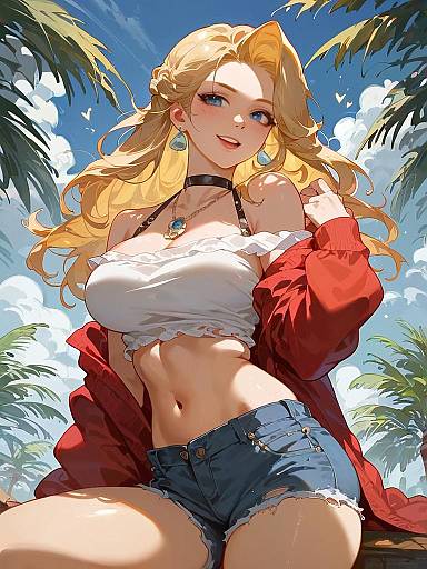 Confident Woman in Summer Streetwear