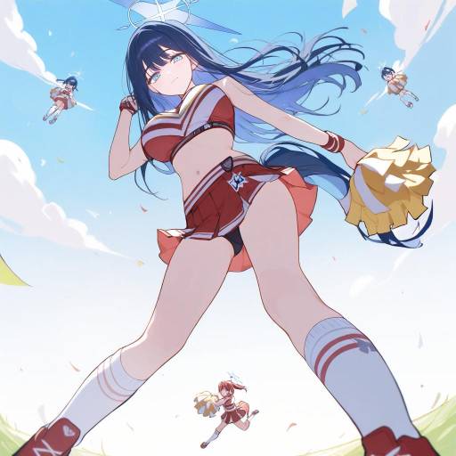 Dynamic Cheerleader in Action