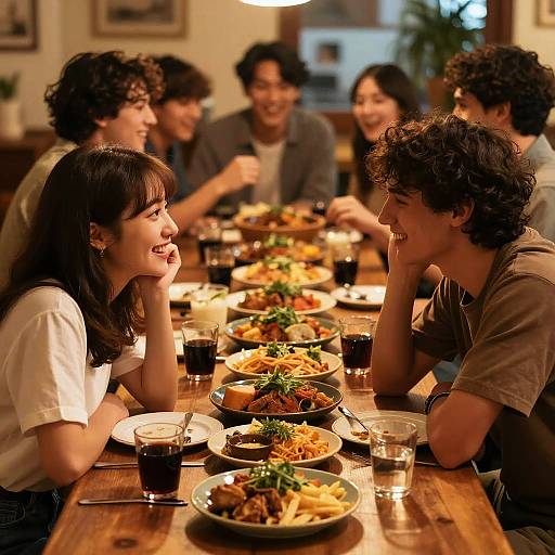 Cozy Retro Casual Social Gathering