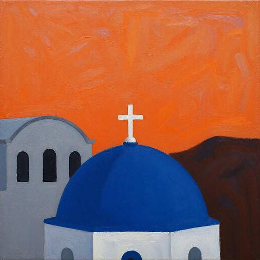 Vibrant Abstract Sunset Landscape