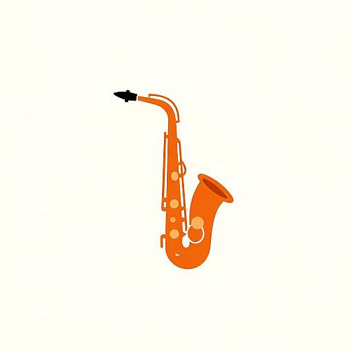 Minimalist Saxophone Icon Design