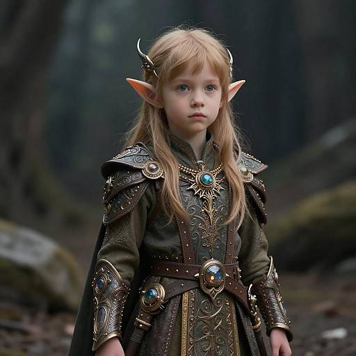 Detailed Fantasy Elf Child Concept Art
