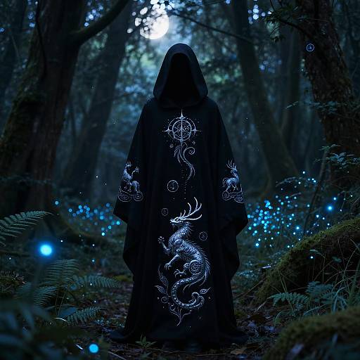 Enchanted Forest Cloaked Figure
