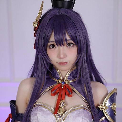 Portrait of Asian Woman in Ornate Armor