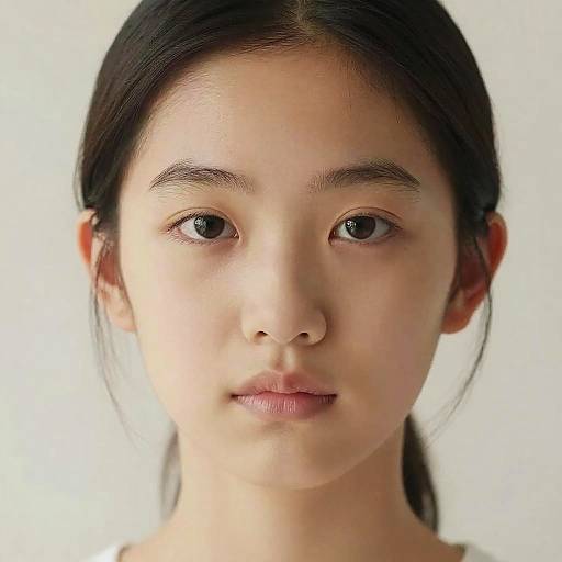Natural Close-Up Portrait of Asian Girl