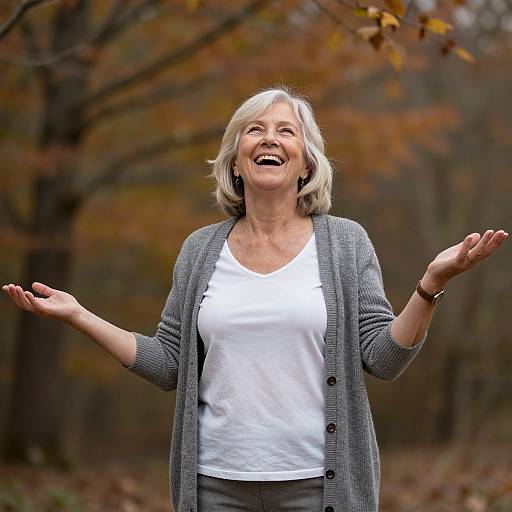 Older Woman Embracing Self-Compassion