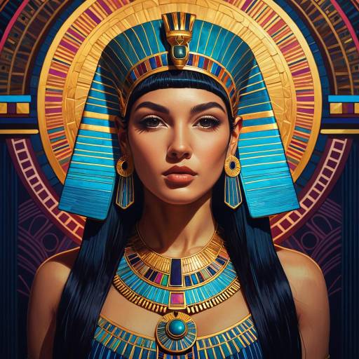 Symmetrical Portrait of Cleopatra Digital Art