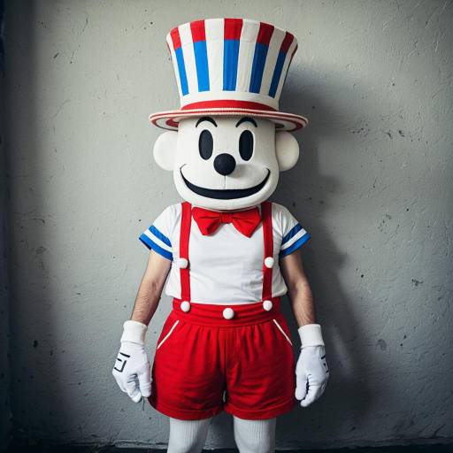 Vintage Cuphead Mugman Cosplay Costume