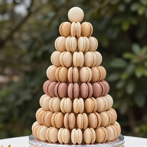 Trendy Unique Macaron Tower Wedding Cakes