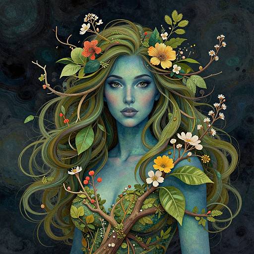 Mystical Female Nature Spirit Artwork