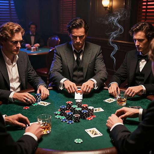 Devious Crow in Noir Poker Showdown