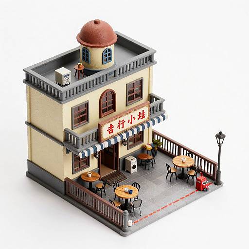 Realistic Miniature Isometric Brothel Scene