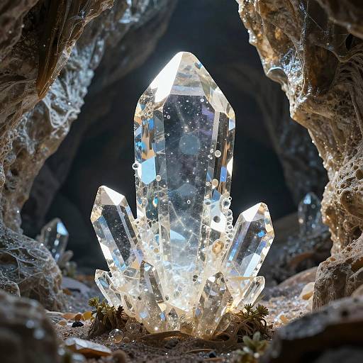 Ethereal Glistening Crystal Cave Art