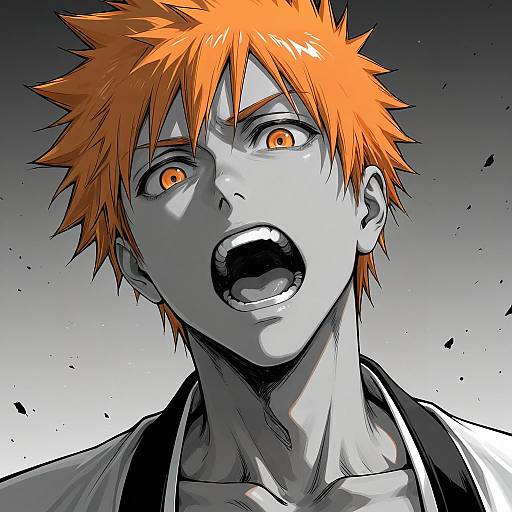 Bleach-style Ichigo Upper Body Portrait