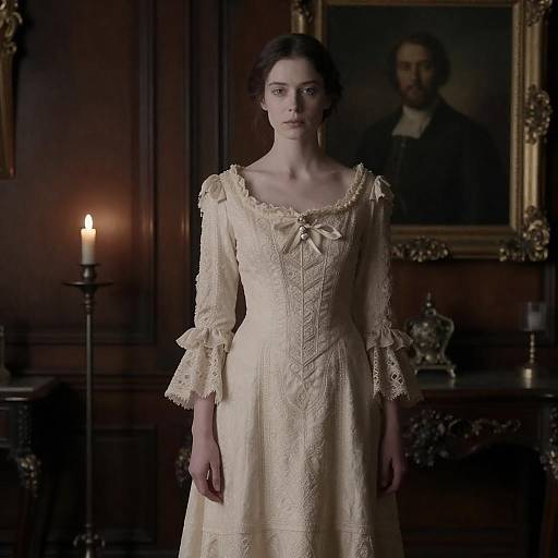 Candlelit Portrait of a Pale Woman