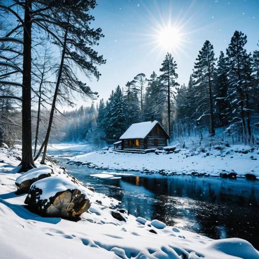 Winter Wonderland: Snowy Serenity Scene