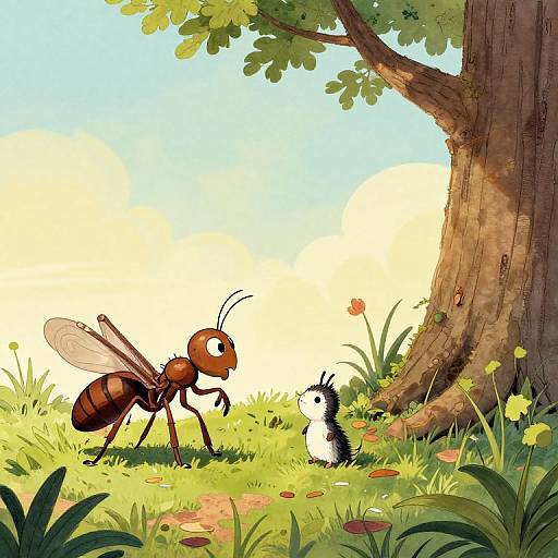 Aesop's Ant and Grasshopper Tale