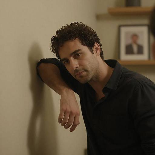 Moody Portrait of a Contemplative Man