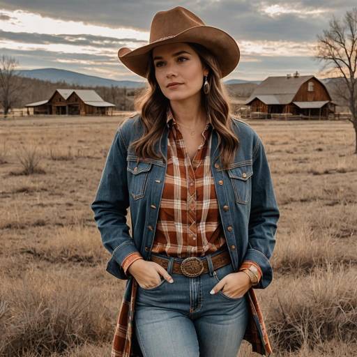 Curvy Cowgirl in Western Outfit