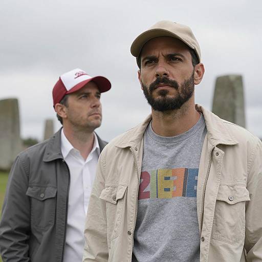 Intense Portrait of Two Men Outdoors