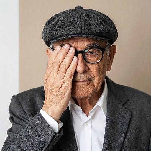 Elderly Man in Vintage Attire Portrait