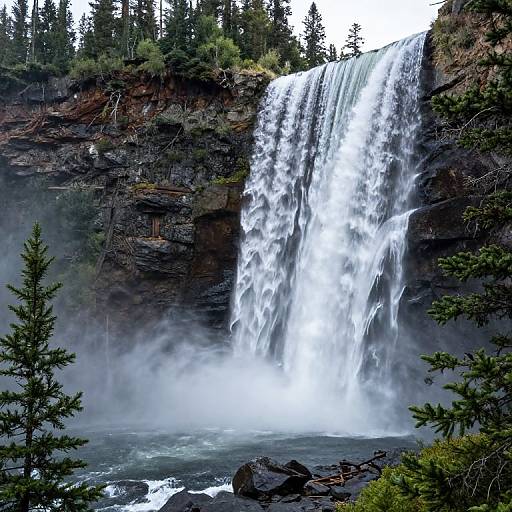 Moose at Yellowstone Waterfall