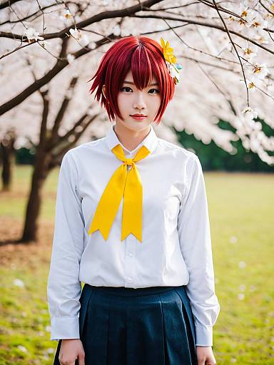 Lifestyle costume photo of Hanasaki miyabi. Cosplay clothes