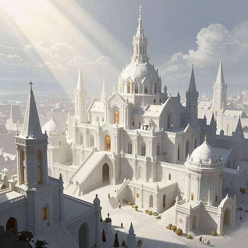 Authoritarian Pearly White Medieval City