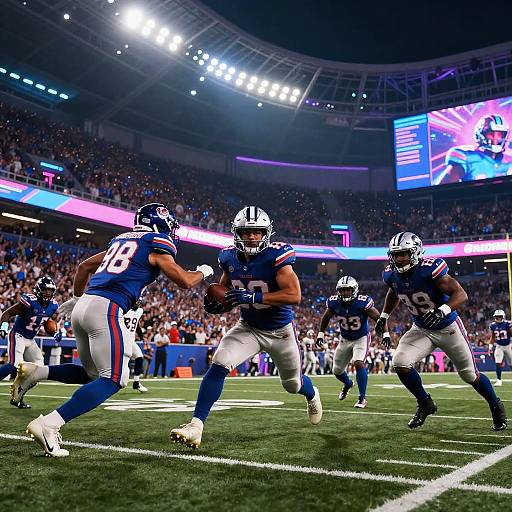 Futuristic Cyberpunk Football Endzone