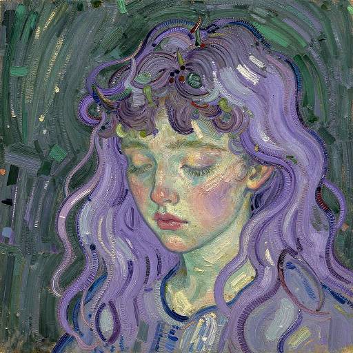 Iced Lavender Hair in Post-Impressionism