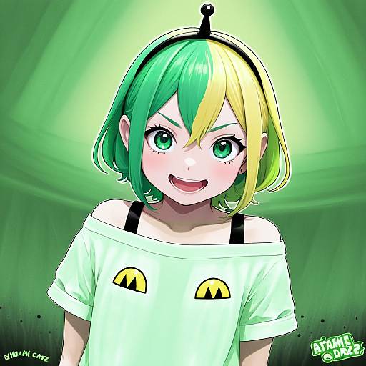 Illustration of Amano pikamee, voms in the style of Amania orz