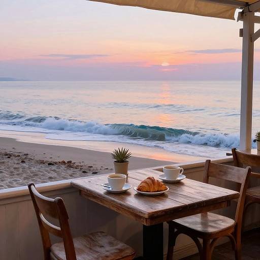Seaside Café Sunrise Serenity