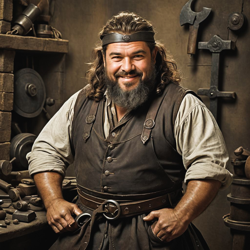 Fantasy Dwarf Blacksmith Photo Shoot