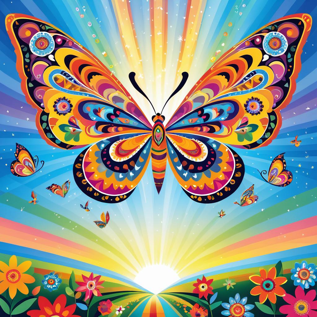 Whimsical Butterfly: Folk Art Inspiration