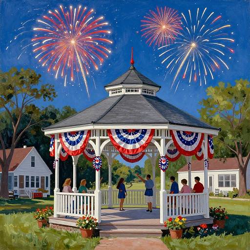 Old Saybrook Fourth of July Folk Art
