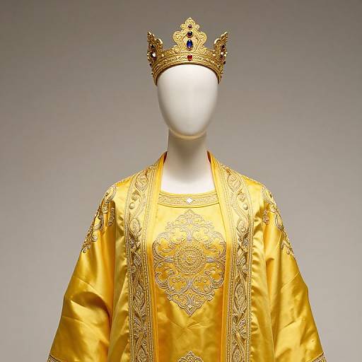 Mannequin in Yellow Robe and Crown