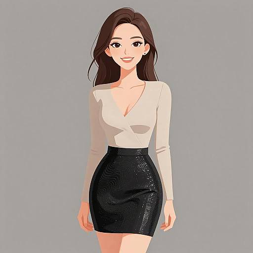 Stylish Woman in Chic Outfit