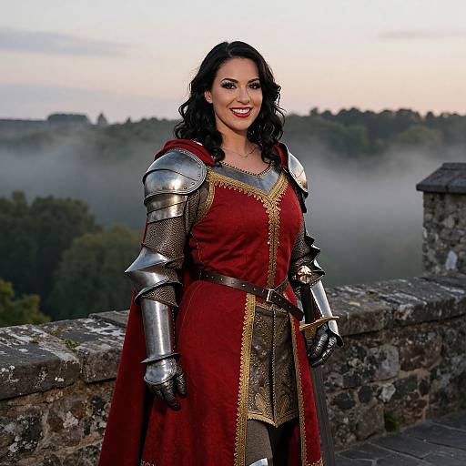 Medieval Knightess at Twilight Rampart
