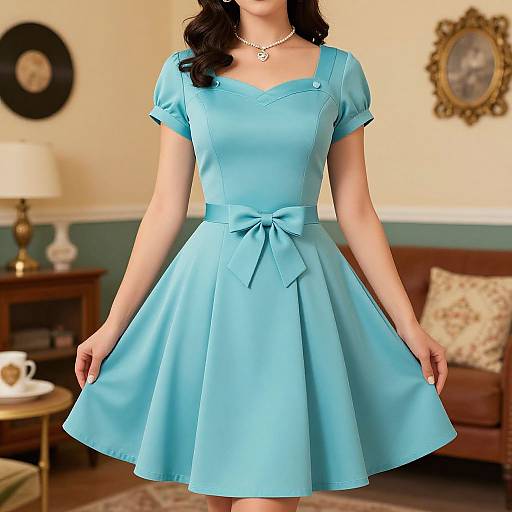 Vintage 1950s Rockabilly Swing Dress