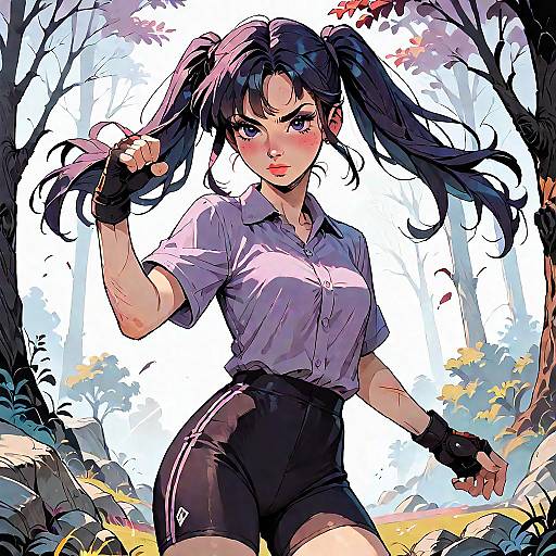 Videl in Fighting Pose Outdoors