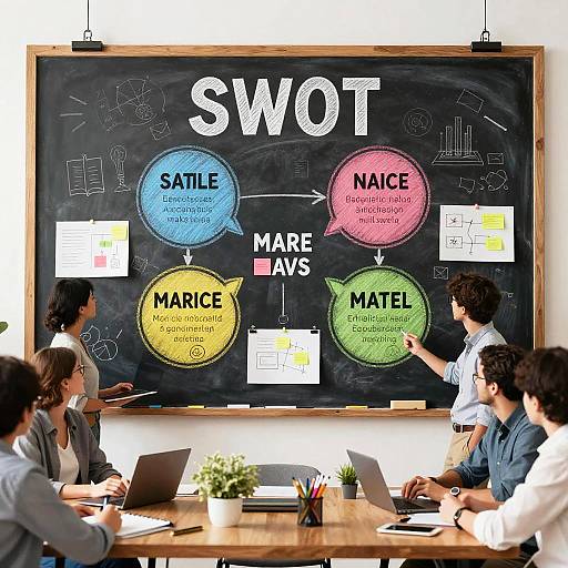 Startup Office SWOT Matrix Illustration
